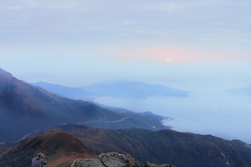 Image showing mountain sunset 