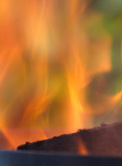 Image showing Burning fire close-up