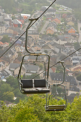 Image showing A ski lift chair