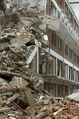 Image showing Demolition of a block of flats