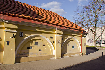 Image showing Ancient architecture old town building yellow wall 