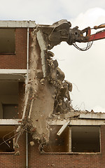 Image showing Demolishing a block of flats