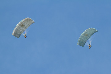 Image showing Two parachutists