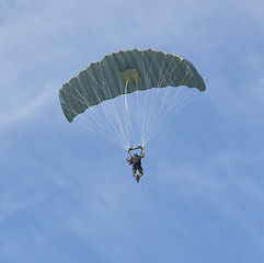 Image showing A parachutist