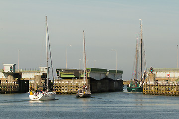 Image showing A bridge in the afsluitdijk