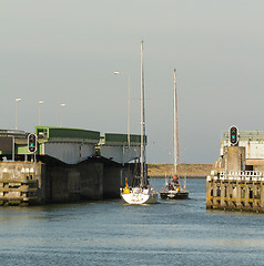 Image showing A bridge in the afsluitdijk