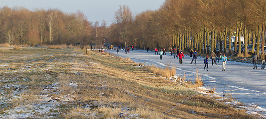 Image showing Iceskating the Elfstedentocht