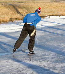 Image showing Iceskating the Elfstedentocht