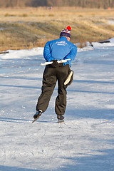 Image showing Iceskating the Elfstedentocht