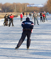 Image showing Iceskating the Elfstedentocht