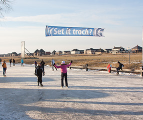 Image showing Iceskating the Elfstedentocht