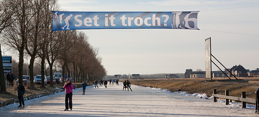 Image showing Iceskating the Elfstedentocht