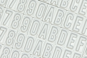Image showing Letters used for a stamp