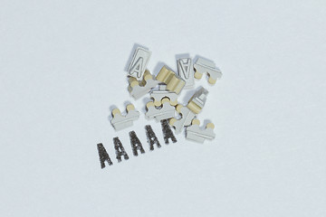 Image showing The letter A used for a stamp