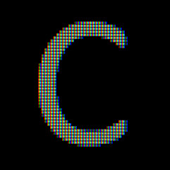 Image showing Close-up of a capital letter C