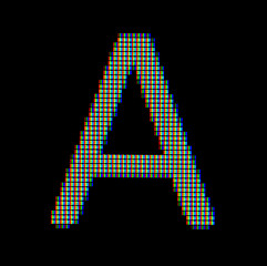 Image showing Close-up of a capital letter A 