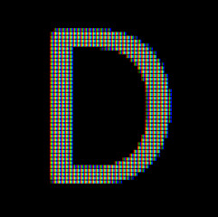 Image showing Close-up of a capital letter D