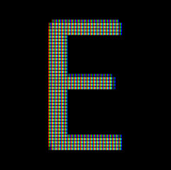 Image showing Close-up of a capital letter E