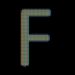 Image showing Close-up of a capital letter F