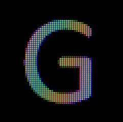 Image showing Close-up of a capital letter G