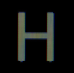 Image showing Close-up of a capital letter H