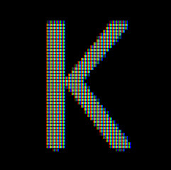 Image showing Close-up of a capital letter K