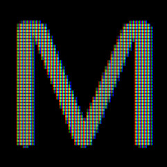 Image showing Close-up of a capital letter M