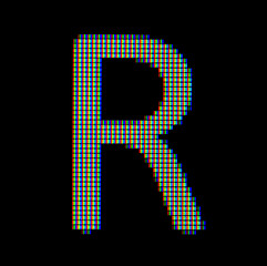 Image showing Close-up of a capital letter R