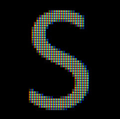 Image showing Close-up of a capital letter S