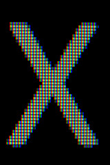 Image showing Close-up of a capital letter X