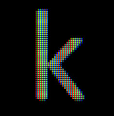 Image showing Close-up of a small letter k