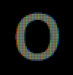 Image showing Close-up of a small letter o