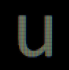 Image showing Close-up of a small letter u