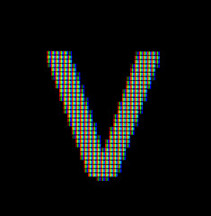 Image showing Close-up of a small letter v