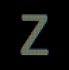 Image showing Close-up of a small letter z