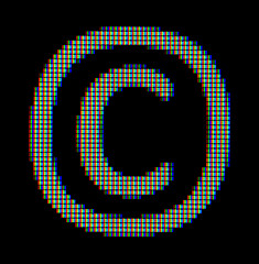 Image showing Close-up of a copyright symbol