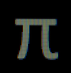 Image showing Close-up of a pi symbol