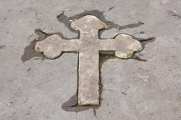 Image showing An old grave in Holland