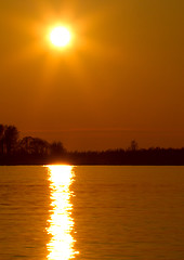 Image showing Orange sunset