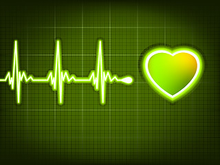 Image showing Abstract heart beats cardiogram. EPS 8