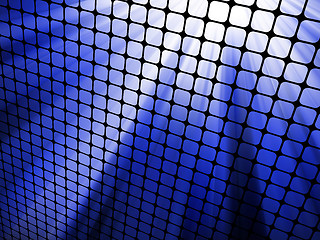 Image showing Blue rays light 3D mosaic. EPS 8