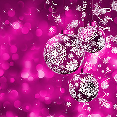 Image showing Elegant Christmas card with balls. EPS 8