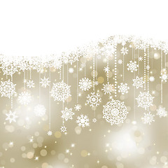 Image showing Christmas background with snowflakes. EPS 8