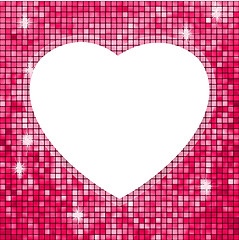 Image showing Pink frame in the shape of heart. EPS 8