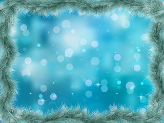 Image showing Christmas with glitter snowflakes. EPS 8