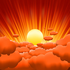 Image showing Sunburst backgrouns template design. EPS 8