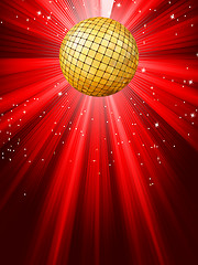 Image showing Sparkling red disco ball. EPS 8