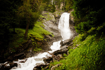 Image showing Power of water - Saent waterfalls in the Italian mountains