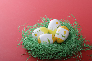 Image showing Painted easter eggs 