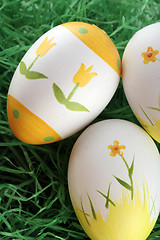 Image showing Painted easter eggs 